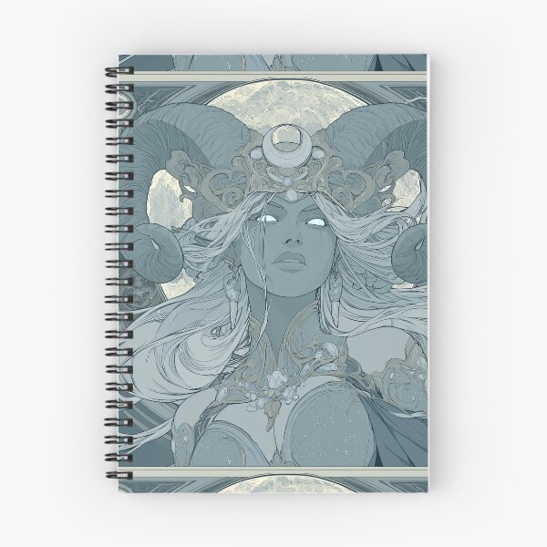 Item preview, Celestial Moon Goddess Fantasy Portrait designed and sold by MythicMood.