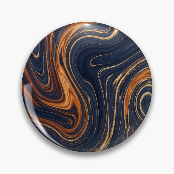 Item preview, Liquid Abstract in Navy and Gold — Luxury Marble Art designed and sold by SeamPix.