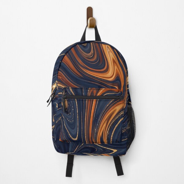 Item preview, Liquid Abstract in Navy and Gold — Luxury Marble Art designed and sold by SeamPix.