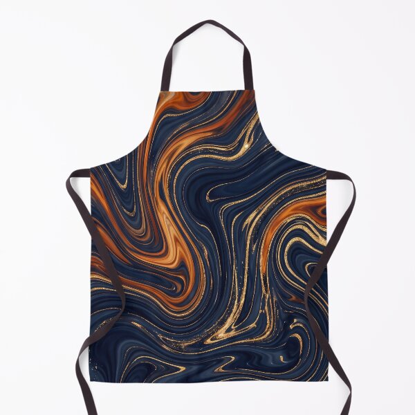 Item preview, Liquid Abstract in Navy and Gold — Luxury Marble Art designed and sold by SeamPix.