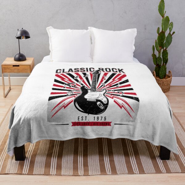 Item preview, Classic Rock – Electric Guitar Lightning Live Loud Die Young Design designed and sold by Midnight Veil Designs.