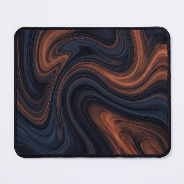 Item preview, Liquid Abstract in Charcoal and Copper — Moody Marble Art designed and sold by SeamPix.