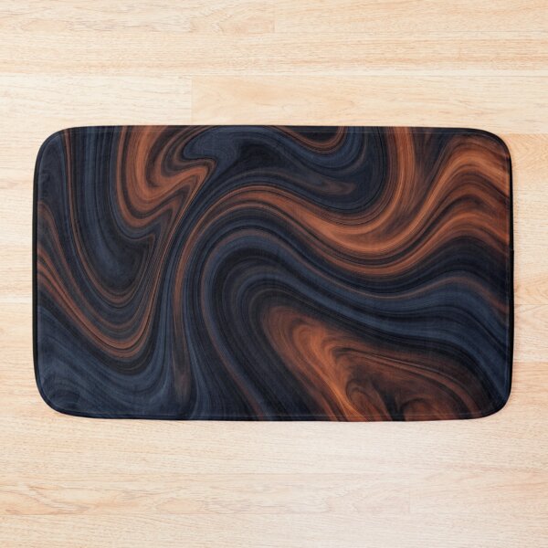 Item preview, Liquid Abstract in Charcoal and Copper — Moody Marble Art designed and sold by SeamPix.