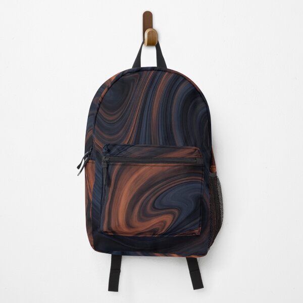 Item preview, Liquid Abstract in Charcoal and Copper — Moody Marble Art designed and sold by SeamPix.