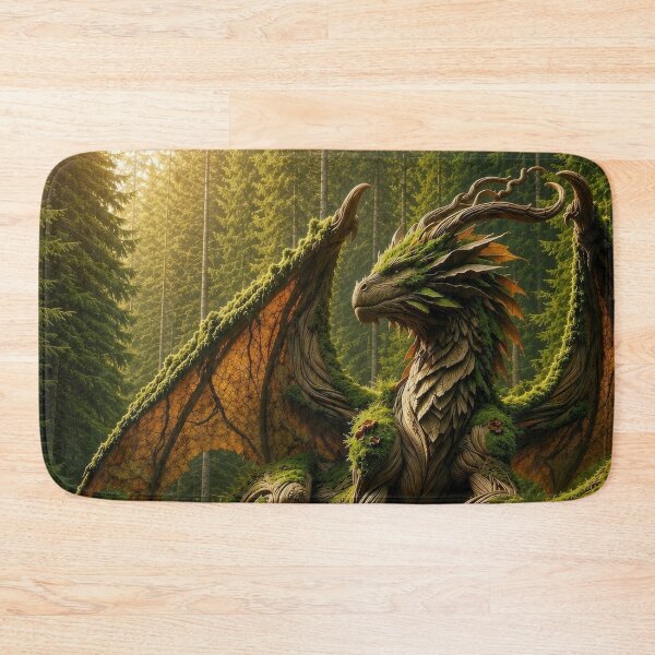 Item preview, Forest Dragon Guardian Fantasy Design – Ancient Woodland Creature Mythical Nature Art designed and sold by DrakariArt.