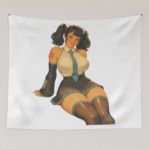Item preview, Anime Vocaloid Pin-Up Cosplay | Retro Vintage Miku Inspired Glamour Girl designed and sold by Cosplayvintage.