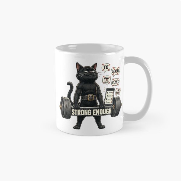Item preview, Funny Introvert Black Cat Gym Gift designed and sold by Gentlestate.