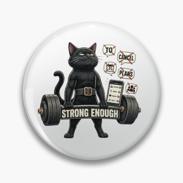 Item preview, Funny Introvert Black Cat Gym Gift designed and sold by Gentlestate.