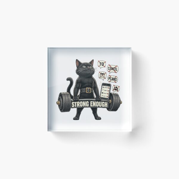Item preview, Funny Introvert Black Cat Gym Gift designed and sold by Gentlestate.