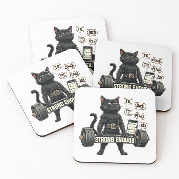 Item preview, Funny Introvert Black Cat Gym Gift designed and sold by Gentlestate.