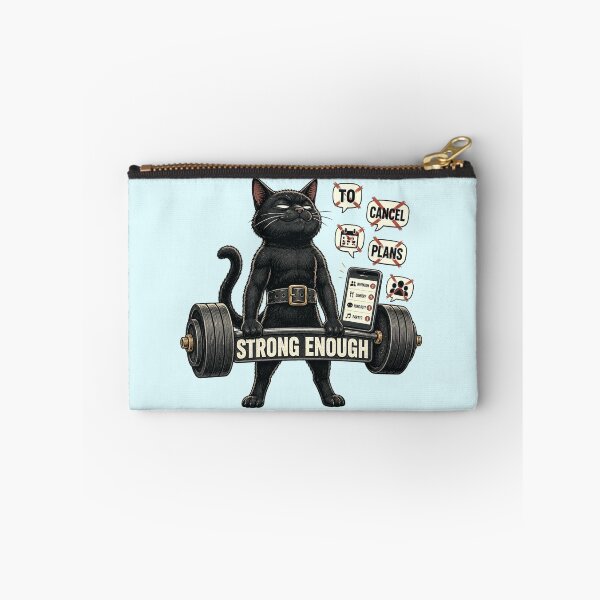 Item preview, Funny Introvert Black Cat Gym Gift designed and sold by Gentlestate.