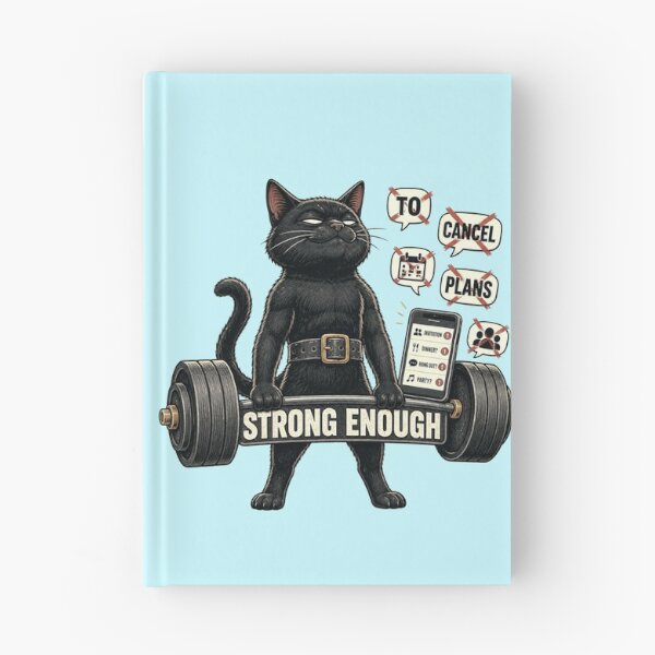 Item preview, Funny Introvert Black Cat Gym Gift designed and sold by Gentlestate.