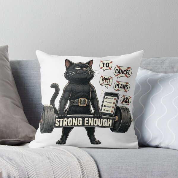 Item preview, Funny Introvert Black Cat Gym Gift designed and sold by Gentlestate.