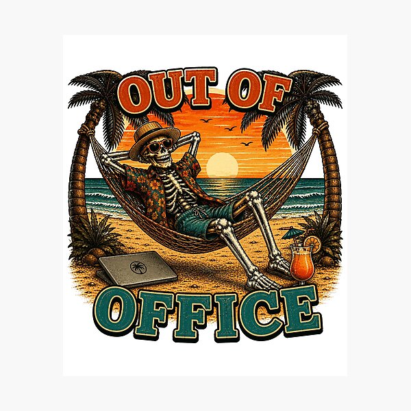 Item preview, Out of Office Tropical Skeleton Beach Vacation designed and sold by the-dovlat.