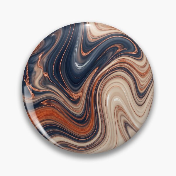 Item preview, Liquid Abstract in Ivory and Copper — Elegant Marble Art designed and sold by SeamPix.