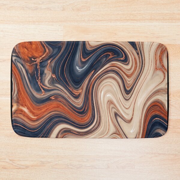 Item preview, Liquid Abstract in Ivory and Copper — Elegant Marble Art designed and sold by SeamPix.