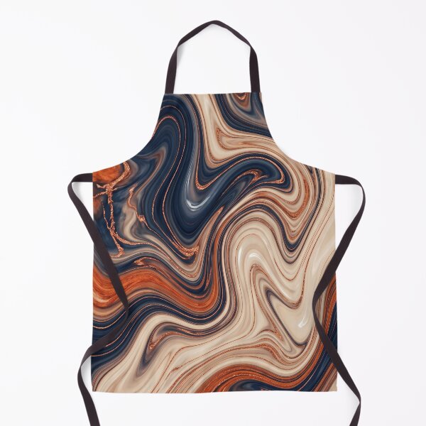 Item preview, Liquid Abstract in Ivory and Copper — Elegant Marble Art designed and sold by SeamPix.