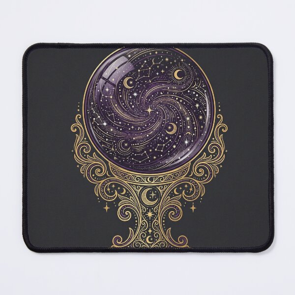 Item preview, Mystical Crystal Ball Celestial Gold Purple designed and sold by AEVORI.