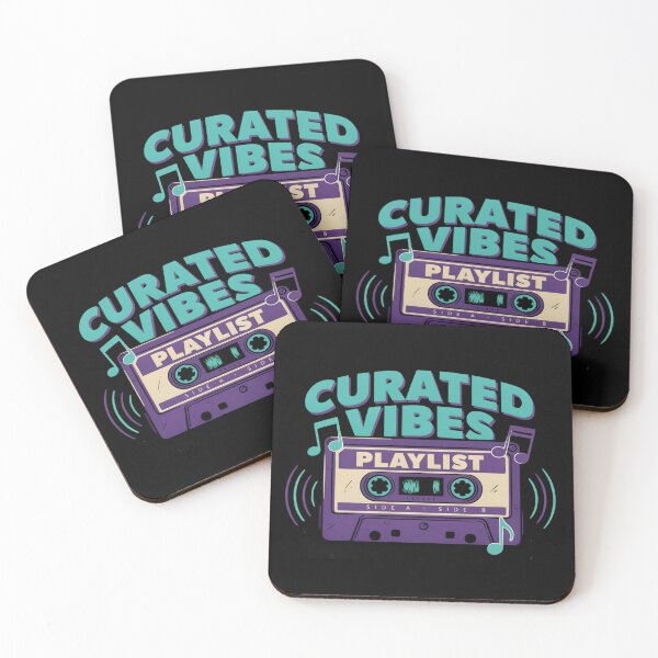 Item preview, Curated Vibes Playlist – Retro Cassette Tape Music Design designed and sold by Midnight Veil Designs.