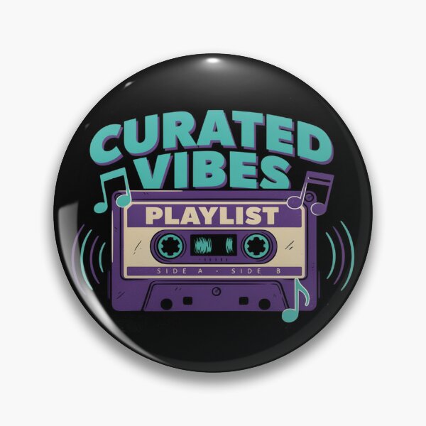 Item preview, Curated Vibes Playlist – Retro Cassette Tape Music Design designed and sold by Midnight Veil Designs.