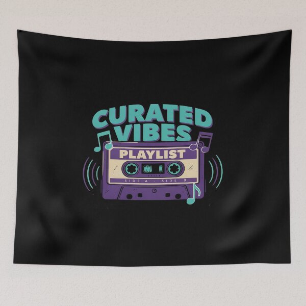 Item preview, Curated Vibes Playlist – Retro Cassette Tape Music Design designed and sold by Midnight Veil Designs.