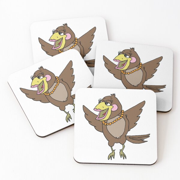 Item preview, Cute Flying Bird in Necklace Cartoon | Funny Happy Glamorous Mom Sticker designed and sold by MyxaART.