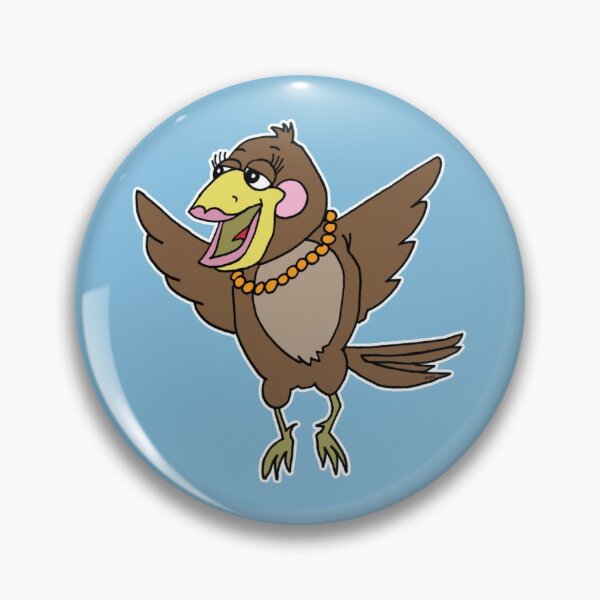 Item preview, Cute Flying Bird in Necklace Cartoon | Funny Happy Glamorous Mom Sticker designed and sold by MyxaART.