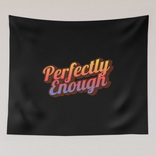 Item preview, Perfectly Enough | Minimalist Positive Quote Typography designed and sold by ArtivaaStudio.