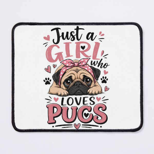 Item preview, Just A Girl Who Loves Pugs: Celebrating Pug Love, Pug Life, and Pug Adventures designed and sold by JustCrafted.