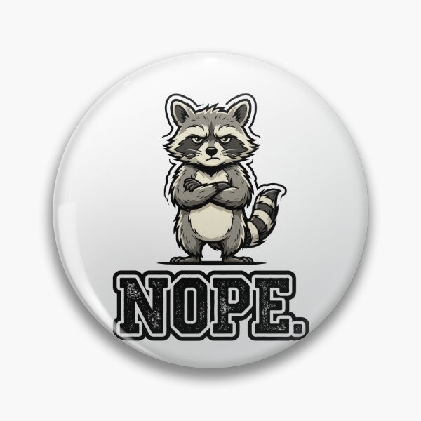 Item preview, Nope Raccoon Funny Introvert Shirt Cute Sarcastic Anti Social Animal Meme designed and sold by PlumArtDesign.