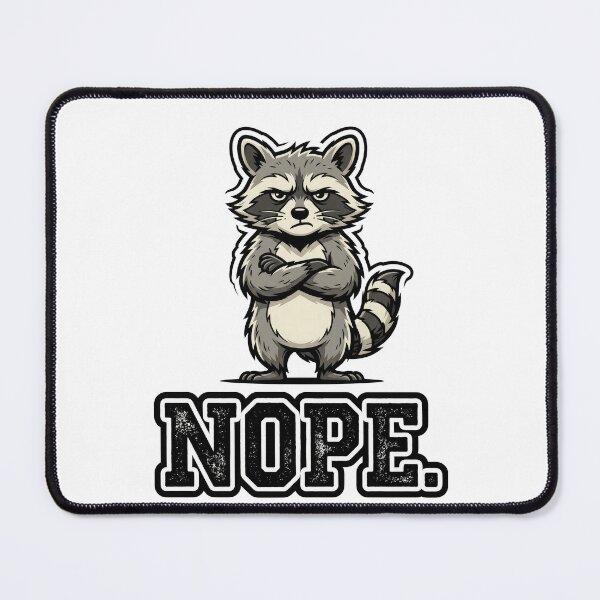 Item preview, Nope Raccoon Funny Introvert Shirt Cute Sarcastic Anti Social Animal Meme designed and sold by PlumArtDesign.