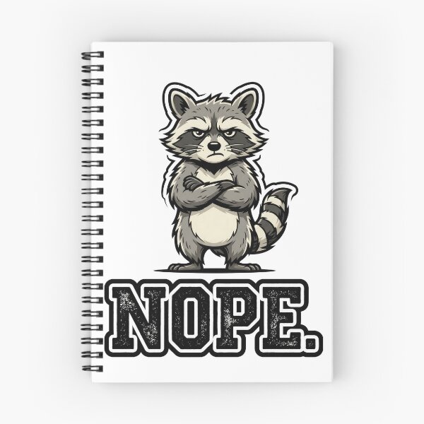 Item preview, Nope Raccoon Funny Introvert Shirt Cute Sarcastic Anti Social Animal Meme designed and sold by PlumArtDesign.