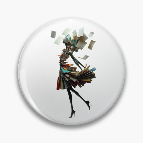 Item preview, Book Dress Woman Art  Surreal Literary Fashion Illustration for Book Lovers designed and sold by Quite mind .