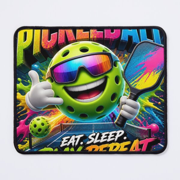 Item preview, Eat Sleep Play Pickleball Repeat Cool Mascot designed and sold by AgnesB77.