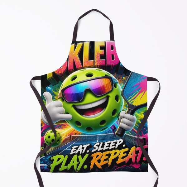 Item preview, Eat Sleep Play Pickleball Repeat Cool Mascot designed and sold by AgnesB77.