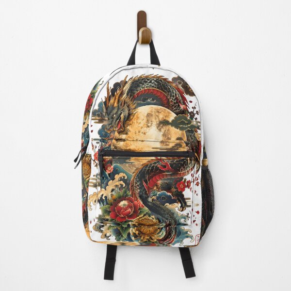 Item preview, Japanese Moon Dragon | Full Moon Mythology Tattoo Art designed and sold by kaxymax.