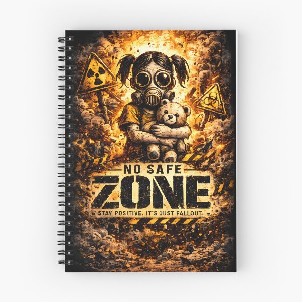 Item preview, No Safe Zone Post Apocalyptic Gas Mask Girl Art designed and sold by DrawHandArt.