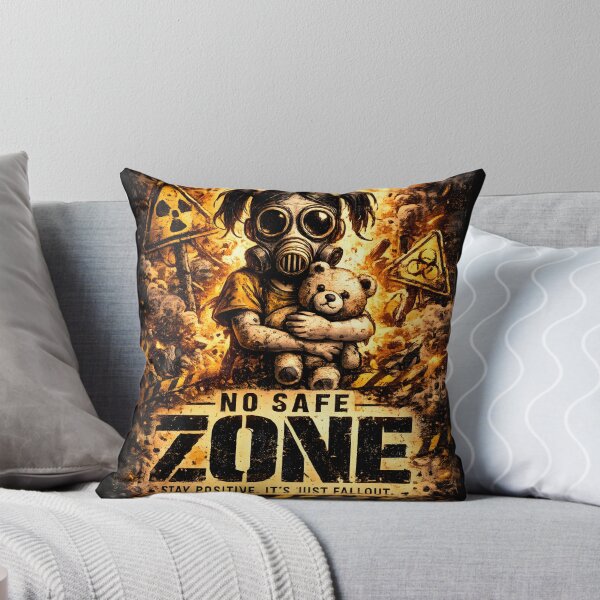 Item preview, No Safe Zone Post Apocalyptic Gas Mask Girl Art designed and sold by DrawHandArt.