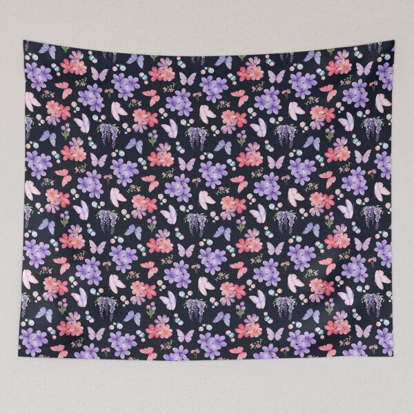 Item preview, Enchanted Butterfly Garden Floral Seamless Pattern designed and sold by Chromaovo.