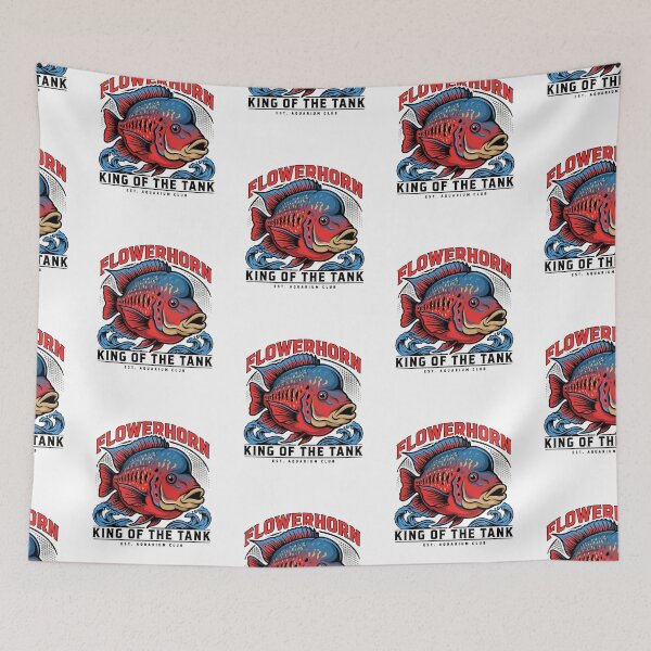 Item preview, Flowerhorn King of the Tank – Bold Aquarium Fish Graphic Tee designed and sold by velorea.
