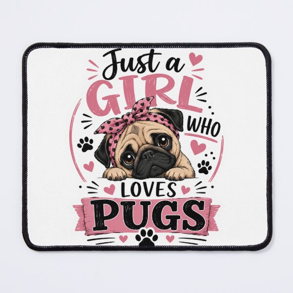 Item preview, Just A Girl Who Loves Pugs: Celebrating Pug Love, Pug Life, and Pug Adventures designed and sold by JustCrafted.