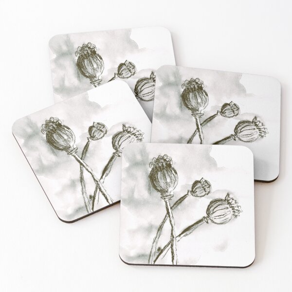 Item preview, Black and White Poppy Sketch Drawing designed and sold by JHadfieldArt.