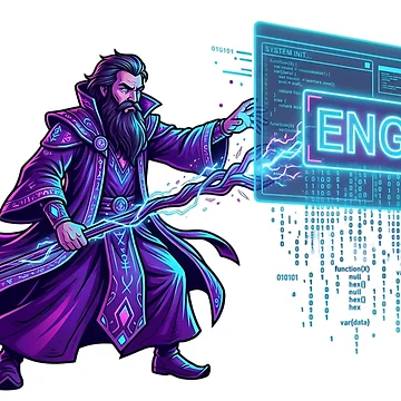 Artwork thumbnail, Prompt Engineer AI Coding Wizard Magic Spell by cute stuff too