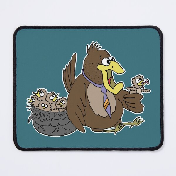 Item preview, Funny Tired Dad Bird Cartoon | Relatable Exhausted Parent Sticker designed and sold by MyxaART.