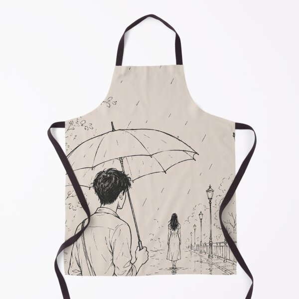 Item preview, Walking Away in the Rain - Minimalist Line Art designed and sold by Paramita Sen.