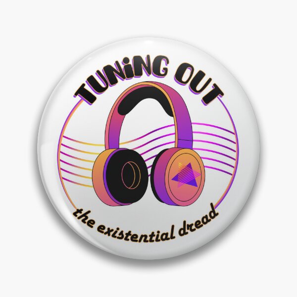 Item preview, Tuning Out The Existential Dread Funny Retro Headphones designed and sold by SunandShade.