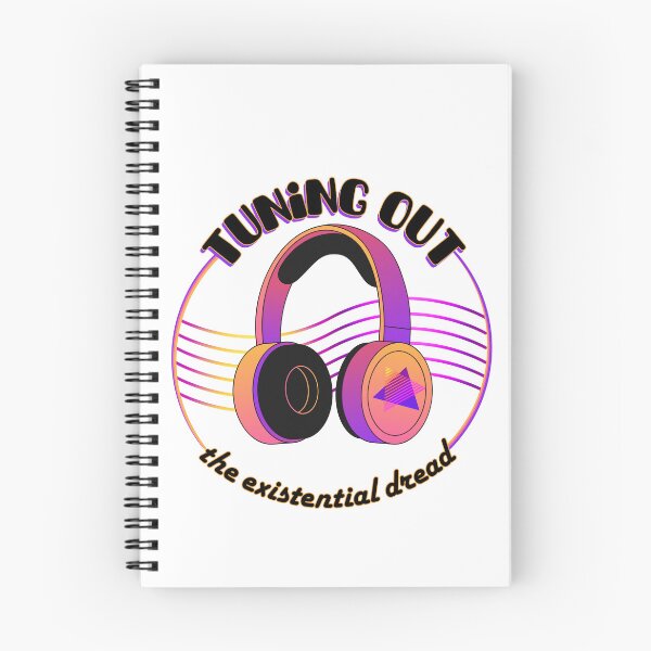 Item preview, Tuning Out The Existential Dread Funny Retro Headphones designed and sold by SunandShade.
