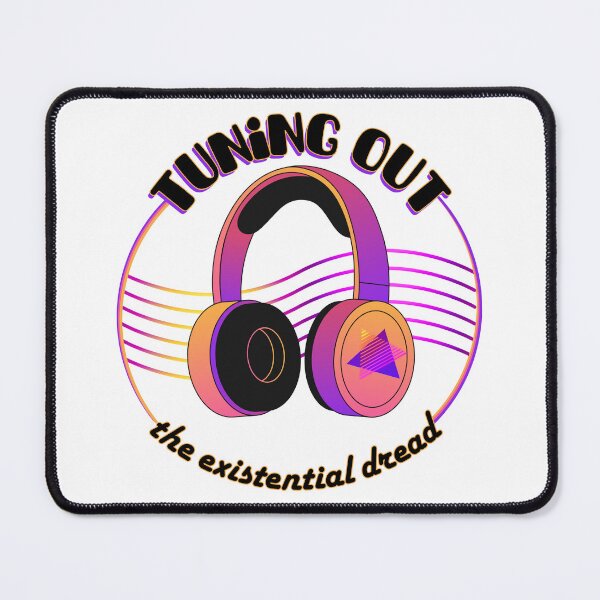 Item preview, Tuning Out The Existential Dread Funny Retro Headphones designed and sold by SunandShade.