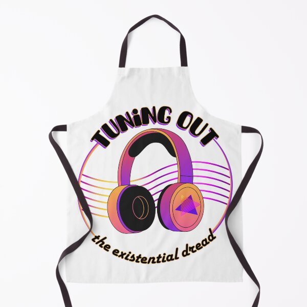Item preview, Tuning Out The Existential Dread Funny Retro Headphones designed and sold by SunandShade.