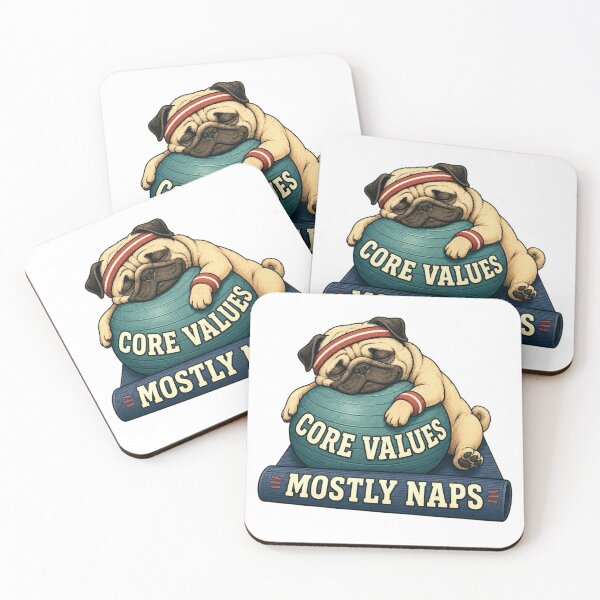 Item preview, Funny Sleepy Pug Workout Humor designed and sold by Gentlestate.